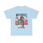 Vintage Motocross Heavy Unisex Cotton Tee - Extreme Dirt Bike Champion Shirt